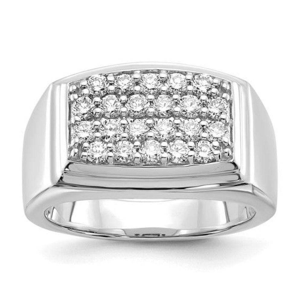 Men's 10k White Gold Diamond Ring